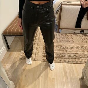 AGOLDE Recycled Leather Fitted 90s Pant